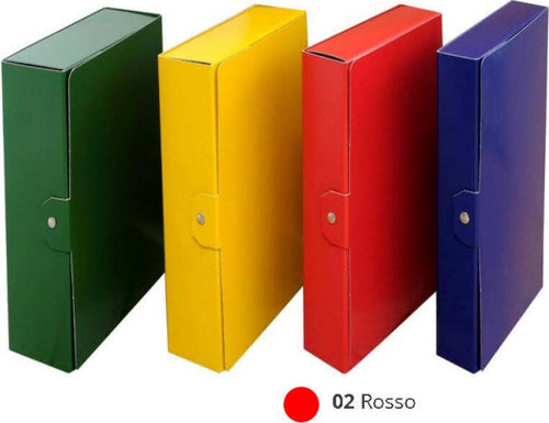 Cartella-Porta-Progetti-25x34-(a4)-D.10cm-Mm.1-Presspan-C/bottone-Plastificato-Rosso-Cartotecnica-Del-Garda