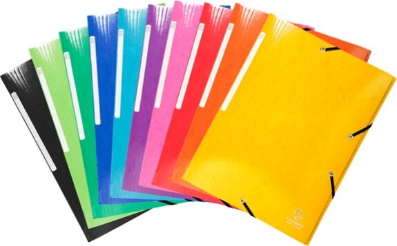 Cartelle 3L con elastici Iderama - A4 - 10 colori assortiti - Exacompta [multipack] 25 pezzi Cancelleria e prodotti per ufficio/Archivio ufficio e accessori per scrivania/Archivio ufficio/Cartelle/Cartelle portadocumenti Eurocartuccia - Pavullo, Commerciovirtuoso.it