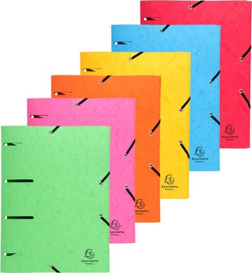 Cartellina 3 lembi forata - con elastico Punchy - cartoncino lustrE' - A4 - colori assortiti - Exacompta [multipack] 25 pezzi Cancelleria e prodotti per ufficio/Archivio ufficio e accessori per scrivania/Archivio ufficio/Cartelle/Cartelle portadocumenti Eurocartuccia - Pavullo, Commerciovirtuoso.it