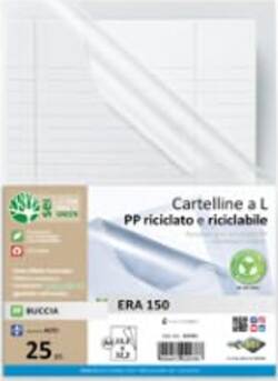 Cartellina a L Era 150 - A4 - PP riciclato - buccia - Sei rota - conf. 25 pezzi Cancelleria e prodotti per ufficio/Archivio ufficio e accessori per scrivania/Archivio ufficio/Cartelle/Cartelle portadocumenti Eurocartuccia - Pavullo, Commerciovirtuoso.it