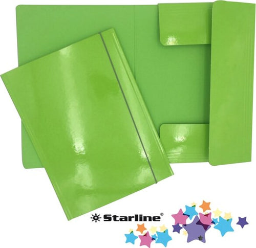 Cartellina con elastico - cartone plastificato - 3 lembi - 25x34 cm - verde prato - Queen Starline [multipack] 10 pezzi Cancelleria e prodotti per ufficio/Archivio ufficio e accessori per scrivania/Archivio ufficio/Cartelle/Cartelle portadocumenti Eurocartuccia - Pavullo, Commerciovirtuoso.it