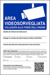 CARTELLO-20X30CM-IN-PLASTICA-AREA-VIDEOSORVEGLIATA-COLLEGATA-ALLE-FORZE-DELL'ORDINE