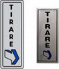 CARTELLO ADESIVO IN METALLO TIRARE CON FRECCIA INDICATIVA INDICAZIONI TARGA  Trade Shop italia - Napoli, Commerciovirtuoso.it