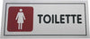 CARTELLO ADESIVO IN METALLO TOILETTE DONNA BAGNO INDICAZIONI TARGHETTA ADESIVA  Trade Shop italia - Napoli, Commerciovirtuoso.it