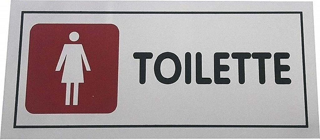 CARTELLO ADESIVO IN METALLO TOILETTE DONNA BAGNO INDICAZIONI TARGHETTA ADESIVA  Trade Shop italia - Napoli, Commerciovirtuoso.it