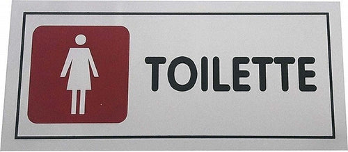 CARTELLO ADESIVO IN METALLO TOILETTE DONNA BAGNO INDICAZIONI TARGHETTA ADESIVA  Trade Shop italia - Napoli, Commerciovirtuoso.it