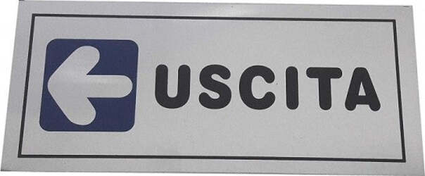 Cartello Adesivo In Metallo Uscita Freccia A Sinistra Indicazioni Segnaletica Targa Fai da te/Sicurezza e protezione/Attrezzature per sicurezza sul lavoro/Segnaletica antinfortunistica Trade Shop italia - Napoli, Commerciovirtuoso.it