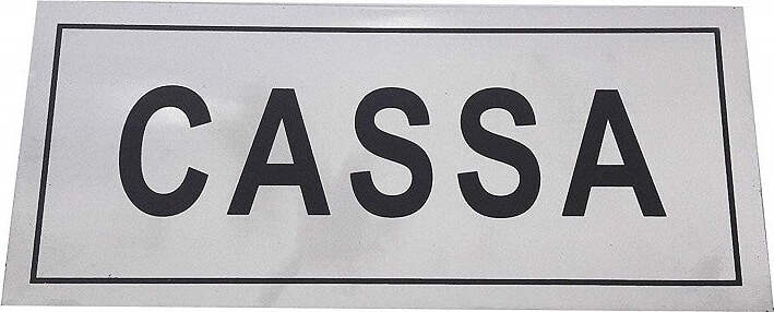 Cartello Adesivo Metallo Cassa Indicazioni Segnaletica Targa Targhetta Adesiva Fai da te/Sicurezza e protezione/Attrezzature per sicurezza sul lavoro/Segnaletica antinfortunistica Trade Shop italia - Napoli, Commerciovirtuoso.it