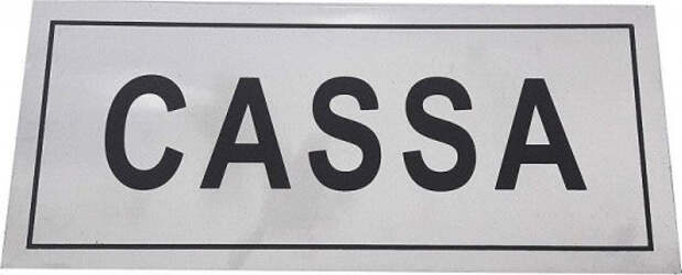 Cartello Adesivo Metallo Cassa Indicazioni Segnaletica Targa Targhetta Adesiva Fai da te/Sicurezza e protezione/Attrezzature per sicurezza sul lavoro/Segnaletica antinfortunistica Trade Shop italia - Napoli, Commerciovirtuoso.it