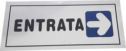 Cartello-Adesivo-Metallo-Entrata-Freccia-A-Destra-Indicazioni-Segnaletica-Targa