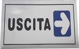 CARTELLO ADESIVO METALLO USCITA FRECCIA A DESTRA INDICAZIONI TARGA TARGHETTA  Trade Shop italia - Napoli, Commerciovirtuoso.it