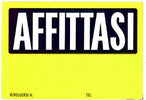 CARTELLO AFFITTASI PLASTIFICATO CON SCRITTA 30 X 20 CM SEGNALETICO  Trade Shop italia - Napoli, Commerciovirtuoso.it