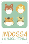 Cartello alluminio - 20x30 cm - ''INDOSSA LA MASCHERINA'' - per bambini - Cartelli Segnalatori Fai da te/Sicurezza e protezione/Attrezzature per sicurezza sul lavoro/Segnaletica antinfortunistica Eurocartuccia - Pavullo, Commerciovirtuoso.it