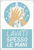 Cartello alluminio - 20x30 cm - ''LAVATI SPESSO LE MANI'' - per bambini - Cartelli Segnalatori Fai da te/Sicurezza e protezione/Attrezzature per sicurezza sul lavoro/Segnaletica antinfortunistica Eurocartuccia - Pavullo, Commerciovirtuoso.it