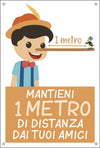 Cartello alluminio - 20x30 cm - ''MANTIENI 1 METRO DI DISTANZA'' - per bambini - Cartelli Segnalatori Fai da te/Sicurezza e protezione/Attrezzature per sicurezza sul lavoro/Segnaletica antinfortunistica Eurocartuccia - Pavullo, Commerciovirtuoso.it