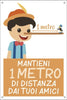 Cartello alluminio - 20x30 cm - ''MANTIENI 1 METRO DI DISTANZA'' - per bambini - Cartelli Segnalatori Fai da te/Sicurezza e protezione/Attrezzature per sicurezza sul lavoro/Segnaletica antinfortunistica Eurocartuccia - Pavullo, Commerciovirtuoso.it