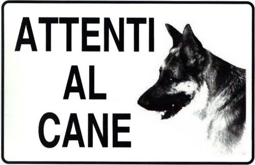 Cartello Attenti Al Cane 20x30 Cm Pvc Rigido Adesivo Segnaletica Sicurezza  Trade Shop italia - Napoli, Commerciovirtuoso.it