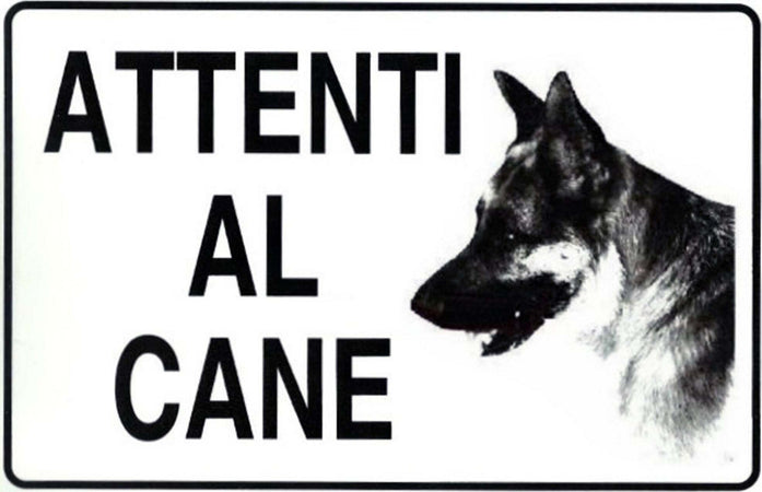 Cartello Attenti Al Cane 20x30 Cm Pvc Rigido Adesivo Segnaletica Sicurezza  Trade Shop italia - Napoli, Commerciovirtuoso.it