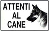Cartello-Attenti-Al-Cane-20x30-Cm-Pvc-Rigido-Adesivo-Segnaletica-Sicurezza