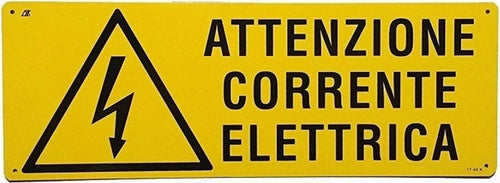 CARTELLO ATTENZIONE CORRENTE ELETTRICA SEGNALETICA SICUREZZA AVVERTIMENTO  Trade Shop italia - Napoli, Commerciovirtuoso.it