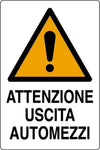 Cartello attenzione uscita automezzi 40 x 60 cm in polionda policarbonato Fai da te/Sicurezza e protezione/Attrezzature per sicurezza sul lavoro/Segnaletica antinfortunistica La Zappa - Altamura, Commerciovirtuoso.it