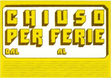 Cartello in cartoncino CHIUSO PER FERIE - 23x32 cm - giallo - CWR [multipack] 10 pezzi Casa e cucina/Tessili per la casa/Decorazioni per finestre/Sticker decorativi da finestra Eurocartuccia - Pavullo, Commerciovirtuoso.it