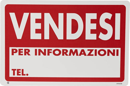 CARTELLO-IN-PLASTICA-300X200-MM-VENDESI-PER-INFORMAZIONI-TEL