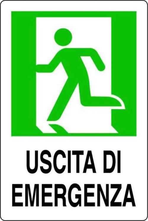 CARTELLO-METALLICO-USCITA-DI-EMERGENZA-UOMO-SINISTRA-300X200