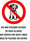 Cartello-Noi-Non-Possiamo-Entrare-Cane-Gatti-Divieto-Segnaletica-Avvertimento