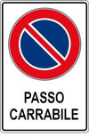 CARTELLO PASSO CARRABILE SEGNALETICA SICUREZZA AVVERTIMENTO PLASTIFICATO  Trade Shop italia - Napoli, Commerciovirtuoso.it