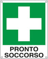 Cartello segnalatore - 12x14 5 cm - PRONTO SOCCORSO - alluminio - Cartelli Segnalatori Fai da te/Sicurezza e protezione/Attrezzature per sicurezza sul lavoro/Segnaletica antinfortunistica Eurocartuccia - Pavullo, Commerciovirtuoso.it