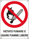 Cartello segnalatore - 16 6x23 3 cm - VIETATO FUMARE E USARE FIAMME LIBERE - alluminio - Cartelli Segnalatori Fai da te/Sicurezza e protezione/Attrezzature per sicurezza sul lavoro/Segnaletica antinfortunistica Eurocartuccia - Pavullo, Commerciovirtuoso.it