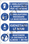 Cartello segnalatore - 20 x 30 cm - E' OBBLIGATORIO IL GREEN PASS - alluminio - Cartelli Segnalatori Fai da te/Sicurezza e protezione/Attrezzature per sicurezza sul lavoro/Segnaletica antinfortunistica Eurocartuccia - Pavullo, Commerciovirtuoso.it