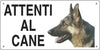 Cartello segnalatore - 25x12 5 cm - ATTENTI AL CANE - alluminio - Cartelli Segnalatori Fai da te/Sicurezza e protezione/Attrezzature per sicurezza sul lavoro/Segnaletica antinfortunistica Eurocartuccia - Pavullo, Commerciovirtuoso.it