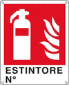 Cartello segnalatore - 25x31 cm - ESTINTORE N - alluminio - Cartelli Segnalatori Fai da te/Sicurezza e protezione/Attrezzature per sicurezza sul lavoro/Segnaletica antinfortunistica Eurocartuccia - Pavullo, Commerciovirtuoso.it