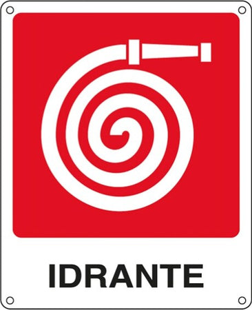 Cartello segnalatore - 25x31 cm - IDRANTE - alluminio - Cartelli Segnalatori Fai da te/Sicurezza e protezione/Attrezzature per sicurezza sul lavoro/Segnaletica antinfortunistica Eurocartuccia - Pavullo, Commerciovirtuoso.it
