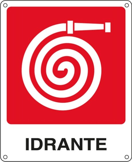 Cartello segnalatore - 25x31 cm - IDRANTE - alluminio - Cartelli Segnalatori Fai da te/Sicurezza e protezione/Attrezzature per sicurezza sul lavoro/Segnaletica antinfortunistica Eurocartuccia - Pavullo, Commerciovirtuoso.it