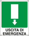 Cartello segnalatore - 25x31 cm - USCITA DI EMERGENZA - alluminio - Cartelli Segnalatori Fai da te/Sicurezza e protezione/Attrezzature per sicurezza sul lavoro/Segnaletica antinfortunistica Eurocartuccia - Pavullo, Commerciovirtuoso.it