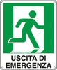 Cartello segnalatore - 25x31 cm - USCITA DI EMERGENZA (destra) - alluminio - Cartelli Segnalatori Fai da te/Sicurezza e protezione/Attrezzature per sicurezza sul lavoro/Segnaletica antinfortunistica Eurocartuccia - Pavullo, Commerciovirtuoso.it