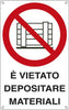 Cartello segnalatore - 27x43 cm - E' VIETATO DEPOSITARE MATERIALI - alluminio - Cartelli Segnalatori Fai da te/Sicurezza e protezione/Attrezzature per sicurezza sul lavoro/Segnaletica antinfortunistica Eurocartuccia - Pavullo, Commerciovirtuoso.it
