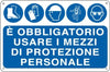 Cartello segnalatore - 30x20 cm - E' OBBLIGATORIO USARE I MEZZI DI PROTEZIONE INDIVIDUALE - alluminio - Cartelli Segnalatori Fai da te/Sicurezza e protezione/Attrezzature per sicurezza sul lavoro/Segnaletica antinfortunistica Eurocartuccia - Pavullo, Commerciovirtuoso.it