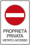 Cartello segnalatore - 30x20 cm - PROPRIETA' PRIVATA VIETATO L'ACCESSO - alluminio - Cartelli Segnalatori Fai da te/Sicurezza e protezione/Attrezzature per sicurezza sul lavoro/Segnaletica antinfortunistica Eurocartuccia - Pavullo, Commerciovirtuoso.it