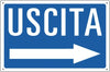 Cartello segnalatore - 30x20 cm - USCITA -- - alluminio - Cartelli Segnalatori Fai da te/Sicurezza e protezione/Attrezzature per sicurezza sul lavoro/Segnaletica antinfortunistica Eurocartuccia - Pavullo, Commerciovirtuoso.it