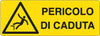 Cartello segnalatore - 35x12 5 cm - PERICOLO DI CADUTA - alluminio - Cartelli Segnalatori Fai da te/Sicurezza e protezione/Attrezzature per sicurezza sul lavoro/Segnaletica antinfortunistica Eurocartuccia - Pavullo, Commerciovirtuoso.it