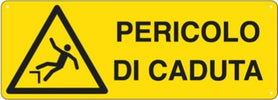 Cartello segnalatore - 35x12 5 cm - PERICOLO DI CADUTA - alluminio - Cartelli Segnalatori Fai da te/Sicurezza e protezione/Attrezzature per sicurezza sul lavoro/Segnaletica antinfortunistica Eurocartuccia - Pavullo, Commerciovirtuoso.it