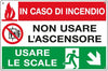 Cartello segnalatore multisimbolo - 30x20 cm - IN CASO DI INCENDIO NON USARE L'ASCENSORE - alluminio - Cartelli Segnalatori Fai da te/Sicurezza e protezione/Attrezzature per sicurezza sul lavoro/Segnaletica antinfortunistica Eurocartuccia - Pavullo, Commerciovirtuoso.it