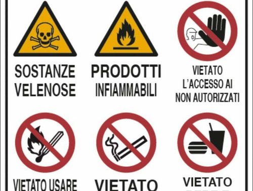 Cartello segnaletica deposito fitofarmaci 50x35