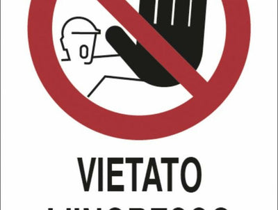 Cartello segnaletica divieto 30x20 confezione da 3 pezzi