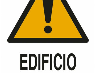 Cartello segnaletica edificio pericolante 30x20 confezione da 3 pezzi