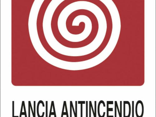 Cartello segnaletica lancia antincendio idrante 30x20